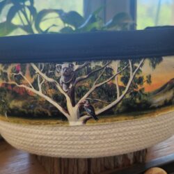 Handmade Australian themed rope bowl