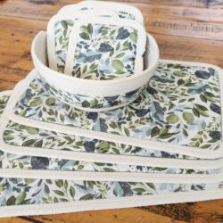 Placemats, coasters and bowl